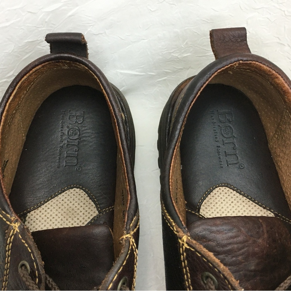 Born Brown Leather Lace-Up Derby Oxfords -8/39- - Picture 7 of 14